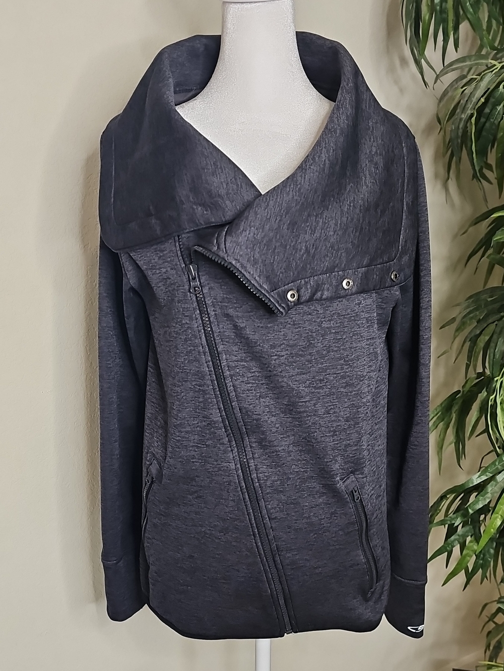 Champion Duo Dry Asymmetrical Zip Jacket Sz L